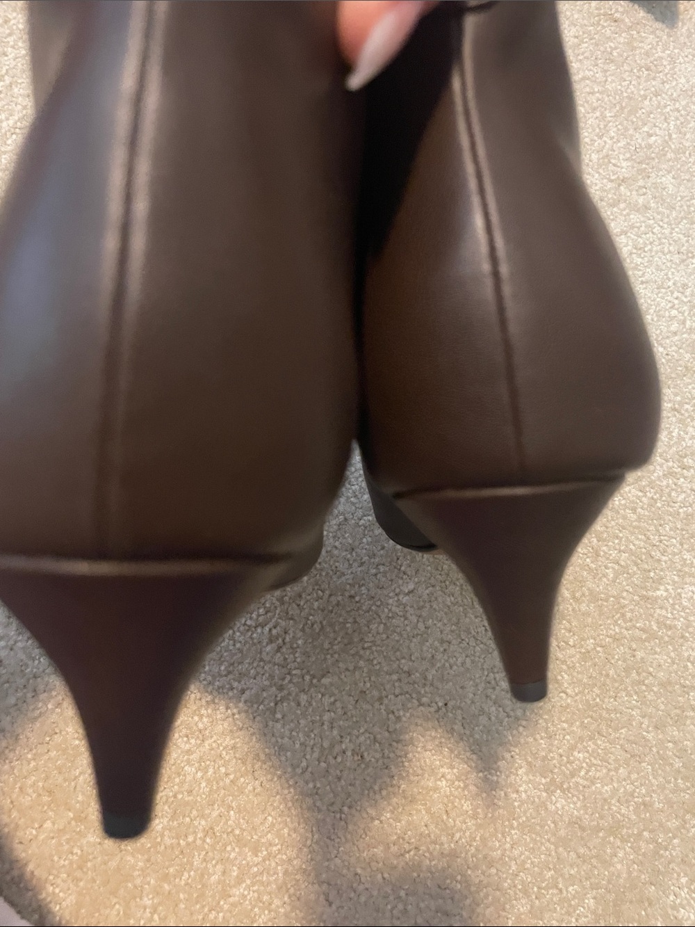 Sam Edelman Women's Dark Brown Pointed Toe Ankle Boots - Picture 6 of 10